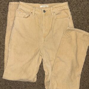 PacSun Women's Straight Leg Corduroy Pants in Light Tan